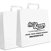 Paper take-away bag single-sided large - 